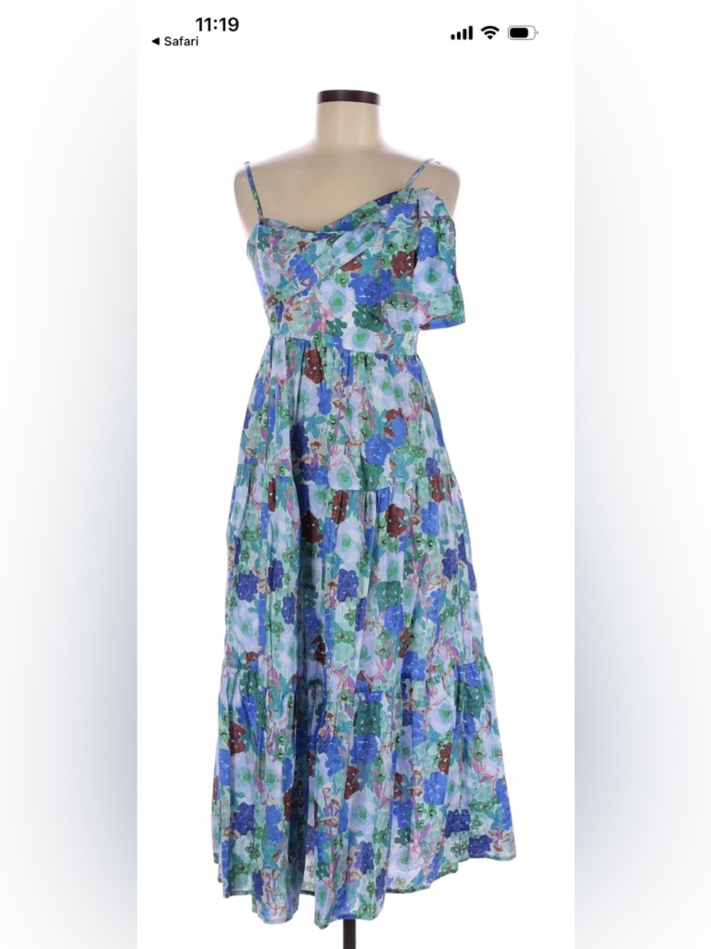 Love & Harmony Floral Maxi Dress in Blue and Green